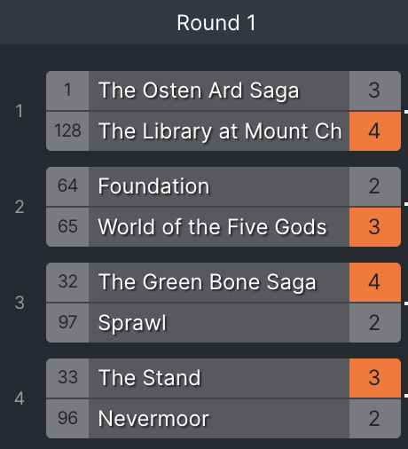 Week One Bracket